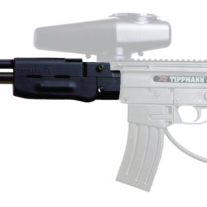 High-performance Tippmann paintball marker with upgraded barrel and tactical design, perfect for professional and recreational paintball gameplay.