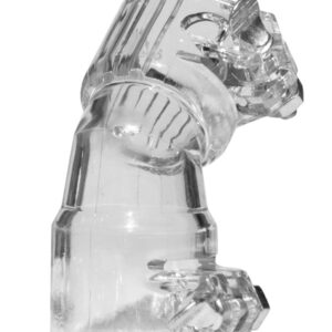 Clear acrylic paintball hopper feed neck adapter for optimized gameplay and equipment compatibility. Designed for durability and precision in professional paintball gear.