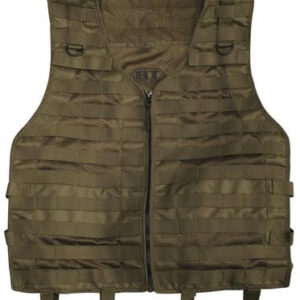 Polymer tactical paintball vest with multiple storage pockets and adjustable straps for enhanced gameplay and safety. Perfect for paintball enthusiasts seeking durability and functionality.