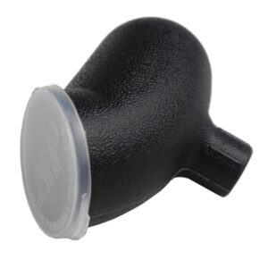 Black paintball regulator, high-quality paintball equipment for optimal gameplay performance.