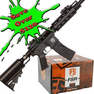FF First Strike Tactical Paintball Marker with 600 Paints, high-performance semi-automatic paintball gun for intense gameplay, tactical accessories included, ideal for training and recreational use.