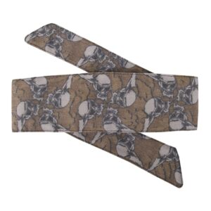 Skull camouflage paintball headband, premium quality for paintball tactical gear, adjustable fit, durable fabric, ideal for paintball players.