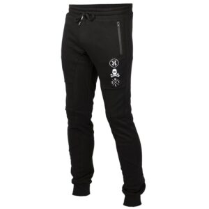 Comfortable black paintball joggers with zippered pockets and logo design, ideal for paintball enthusiasts and outdoor sports. Perfect for tactical gameplay and active outdoor adventures.