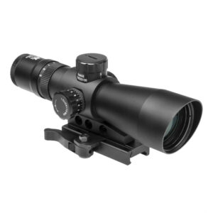 High-quality tactical rifle scope for paintball and outdoor shooting accuracy, featuring adjustable zoom and precision targeting. Designed for professional paintball and airsoft enthusiasts.