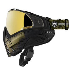 Enhanced paintball mask with high-quality lens and adjustable strap for optimal fit and protection. Perfect for serious paintball players seeking durability and performance.