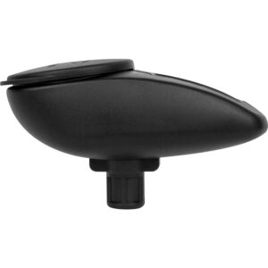 Black paintball hopper loader designed for fast and reliable paintball game performance. Ideal accessory for premium paintball equipment and accessories.