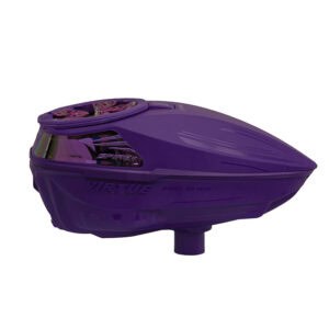 Violet Virtue Spire Paintball Loader with high-capacity hopper for precision and speed. Essential premium paintball gear for competitive gameplay and tournament success.