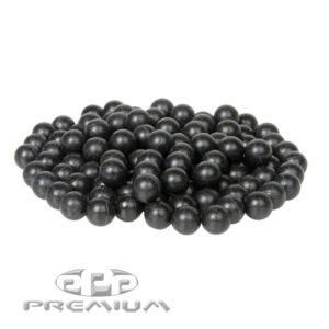 Black paintball ammunition balls for competitive paintball games and practice.