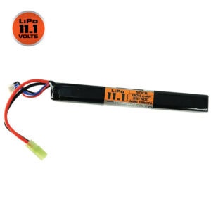 LiPo 11.1V 1300mAh Battery for Paintball Guns, Tamiya Connector, High-Performance Power Pack for Gaming and Hobby Equipment.