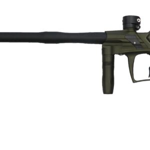 High-performance paintball marker with suppressor, designed for competitive paintball games, featuring durable construction, ergonomic grip, and precision shooting capabilities for ultimate gameplay.