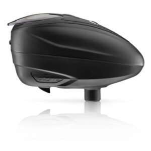 High-quality black paintball loader hopper for professional paintball games and tournaments. Compatible with most paintball markers for optimal performance.