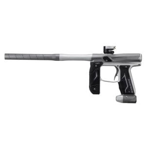 Modern electric paintball marker with sleek design and advanced features for professional paintball gameplay.