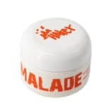 Bright white paintball hopper lid with bold red "Malade" logo for premium paintball accessories and equipment. Durable and eye-catching for paintball game gear.