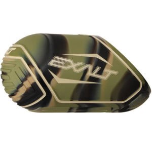 High-performance paintball loader in camouflage design for reliable feeding during gameplay.