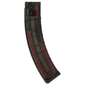 High-capacity first strike paintball magazine with transparent design for easy ball visibility and quick reloading. Durable, lightweight construction perfect for competitive paintball gameplay.