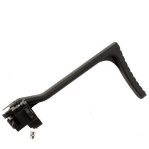 Black paintball gun hopper feed neck for high-performance paintball markers.