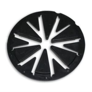 Black rubber air regulator o-ring, essential for paintball markers and equipment, providing a secure seal for consistent performance. Durable and high-quality for paintball accessories.