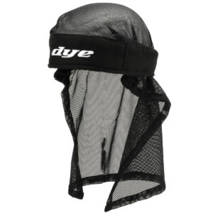 Breathable black paintball mask with adjustable strap and mesh design for face protection and visibility for paintball sports.