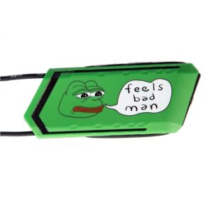 Bad man meme paintball hopper with Pepe the Frog illustration and speech bubble.