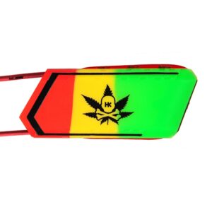 HK Army Rasta Paintball Hopper with Rasta Design, Bright Green, Yellow, and Red Colors, Durable.