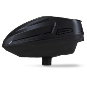 Black HCorumy paintball loader hopper for high-performance gameplay and reliable paintball equipment.