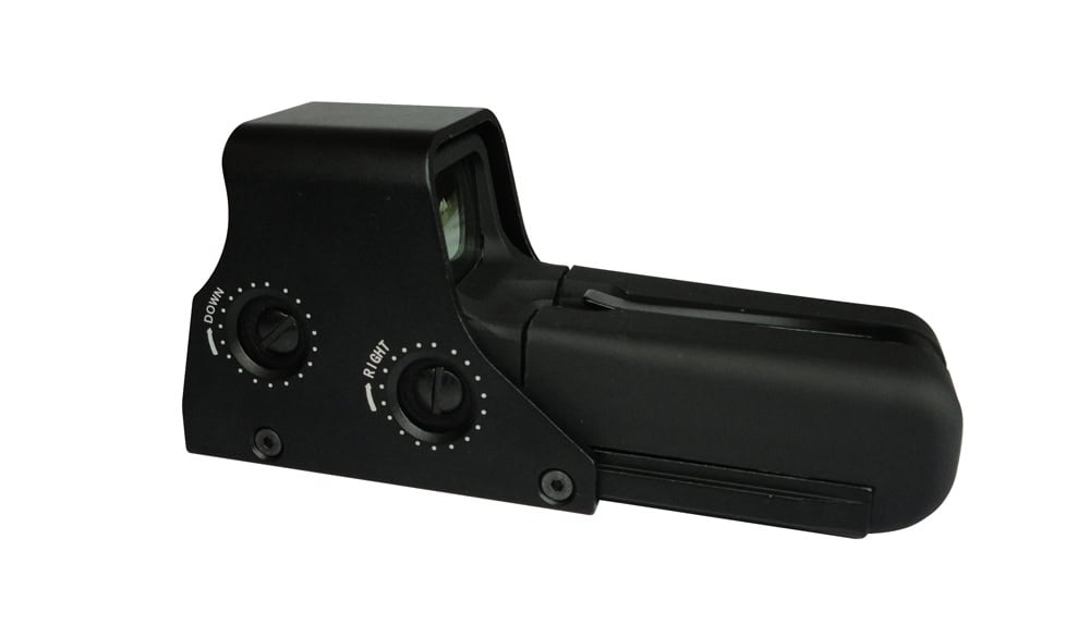 High-quality paintball sight with adjustable settings for accurate aiming during gameplay. Durable design perfect for competitive and recreational paintball matches.