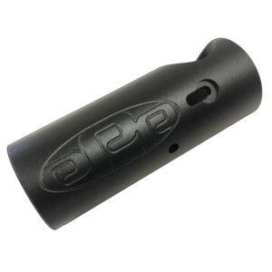 O-ring barrel plug for paintball guns, black anodized aluminum, durable and lightweight, compatible with various paintball markers for enhanced performance and reliability.