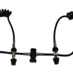 Coil hose assembly for paintball guns, high-pressure air line, durable black coiled tubing, professional paintball equipment parts, premium paintball accessories for reliable gameplay.