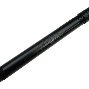 Black paintball silencer or barrel cover for professional paintball equipment and accessories. Designed for durability and optimized performance in competitive paintball games.