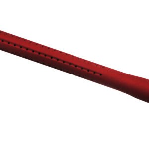 Red anodized aluminum paintball barrel with precision drilled holes for improved accuracy and performance. Ideal for high-quality paintball gameplay and professional tournaments.