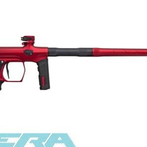 High-quality red paintball marker crafted for professional paintball gameplay, featuring precision barrel and ergonomic grip for optimal performance and accuracy.