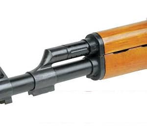 High-quality paintball gun with wooden finish, designed for durability and precision during gameplay. Perfect for paintball enthusiasts seeking premium equipment.