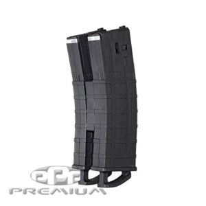 High-capacity magazine for paintball markers, ideal for extended gameplay and quick reloading during intense matches. Durable plastic construction ensures reliable performance in any terrain.