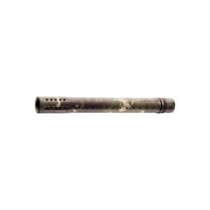 Heavy-duty paintball barrel with camouflage pattern, designed for enhanced accuracy and performance in paintball games. Made with durable materials for reliable outdoor use.