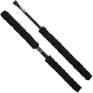 Black paintball barrel swabs for cleaning and maintenance of paintball guns.