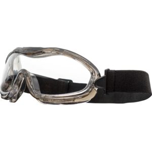 Clear paintball goggles with adjustable strap for safety and eye protection  .