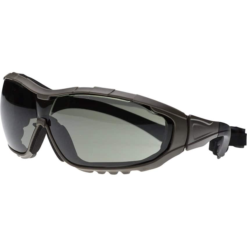 Aviator-style paintball goggles with tinted lenses for safety and visibility during paintball games.