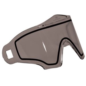 High-quality paintball mask lens for premium paintball gear, offering clear view and protection, ideal for competitive and recreational paintball players.