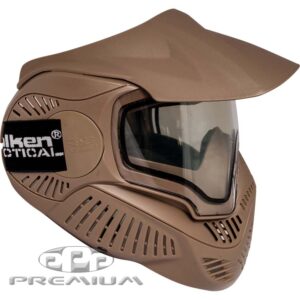 Full-face paintball mask with visor for optimal eye protection and comfort, made by Valken Official, ideal for paintball enthusiasts seeking high-quality gear.