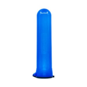 Blue inflatable bunker used for paintball practice and games, providing cover and strategic advantage on the field. Made from durable, high-quality materials suitable for intense paintball scenarios.