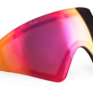 Violet and black tinted paintball mask lens, designed for high-performance paintball gameplay, providing excellent visibility and protection. Perfect for competitive paintball enthusiasts.