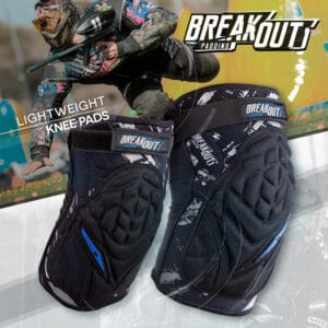 Lightweight knee pads for paintball, enhancing mobility and protection during gameplay for paintball enthusiasts.