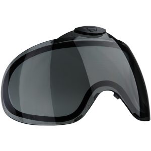 High-quality black paintball goggles with tinted lenses for outdoor gameplay, offering UV protection and impact resistance. Perfect for enhancing safety and visibility during paintball gaming.