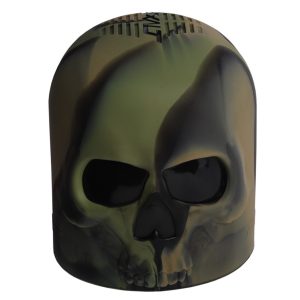 Life-like skull mask with a camouflage design, perfect for paintball players seeking protection and style. High-quality, durable, lightweight, and comfortable for intense paintball games.