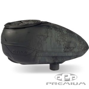 A high-quality Bunkerkings CTRL2 Loader in Highlander Black, designed for reliable paintball performance. Perfect for competitive play, featuring durable construction and easy feed system.