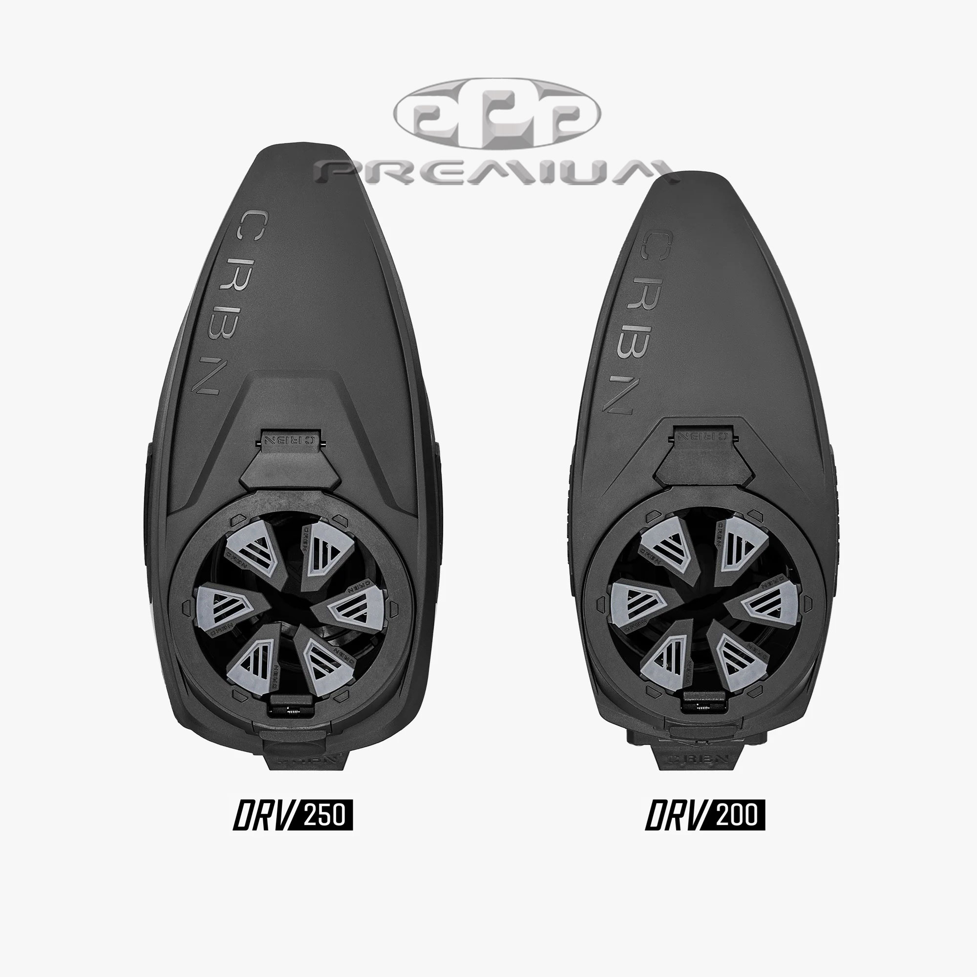 CRBN DRV250 Paintball Hopper - Top Down Comparison