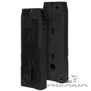 Planet Eclipse CF20 continuous feed 20 round magazine in black for paintball markers, designed for durability and high performance.
